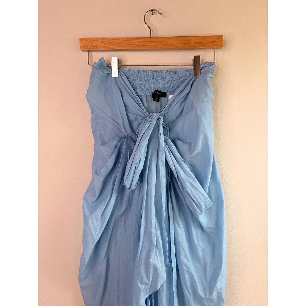 J. Crew Convertible Sarong 100% Cotton Light Blue Size XS